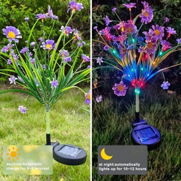 Solcelled hageblomsterlys, solcelled dekorative