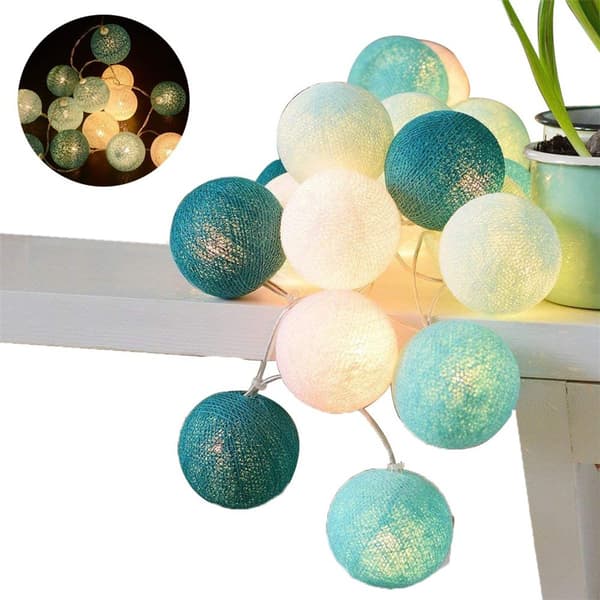 Bomullsboll Fe-ljus - 3M 20 LED Boll Fe-ljus Grön KLB