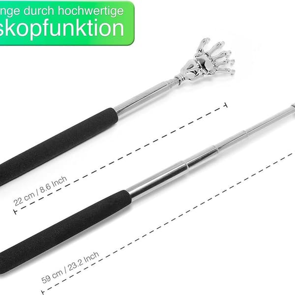 1x Teleskooppinen selkäntuoja - selkäntuoja - pidennyskelkka