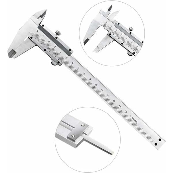 Professionel rustfri ståltang, 150 mm, præcisionsdigitaltang a