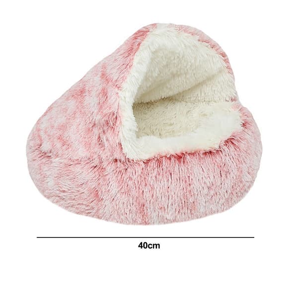 Rolig hette hundeseng og kattehuleseng for små rosa