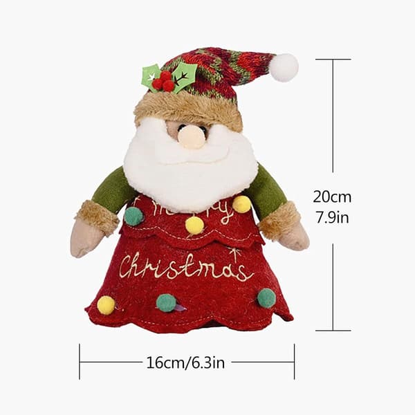 3 st juläppelpåsar presentpåsar trädformade plysch KLB