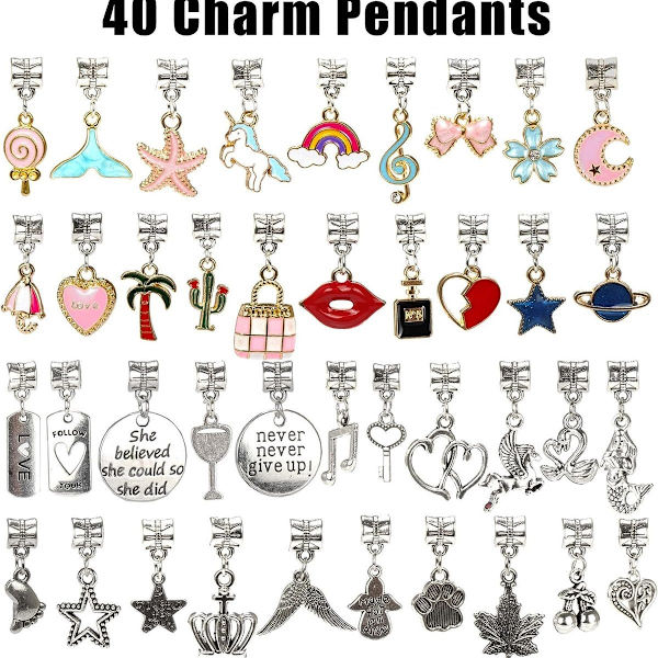 Fødselsdagssmykker DIY Charms Kreativt Håndværk Lav Charm Perler KLB