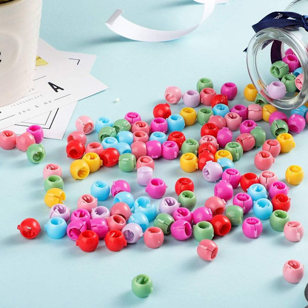 100 stk Mini Hårklemme Klips Fargerike Perle Hårnåler Klemmer Små