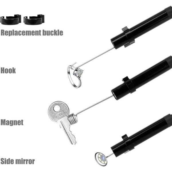 2M HD IP67 8mm Lins 4.3\" LCD-skärm Borescope 1080p Inspektionskamera 2600 mAh 8 LED-skärm Endoskop KLB