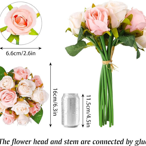 Kunstig rose, silkeblomst, falsk blomst, brudens brudebukett, KLB