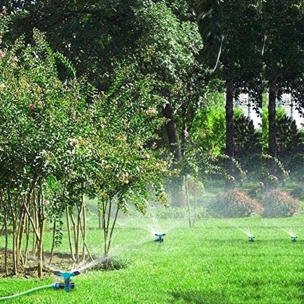 2-pack trädgårdssprinklers, automatisk grässprinkler, 360 graders roterande grässprinkler KLB