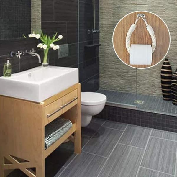 Toiletrulleholder i jutesnor