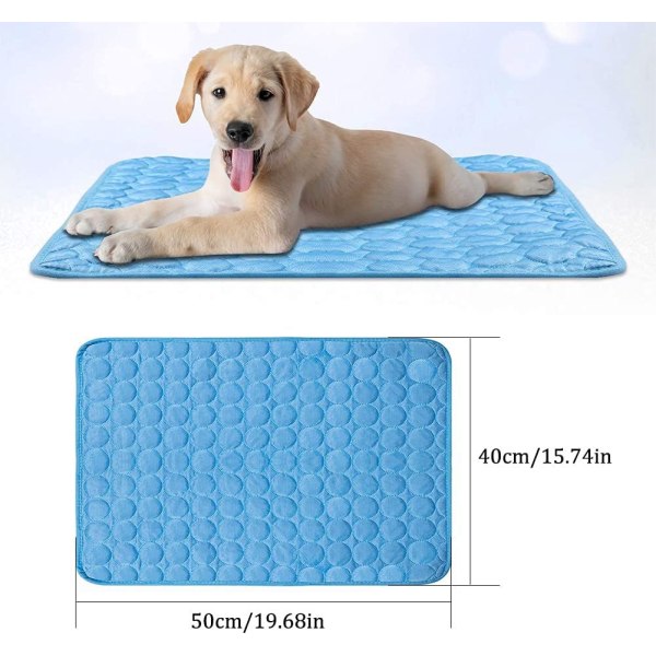 Large Cooling Mat 2PCS Durable Dog Cooling Mat Ice Silk Dog Mat Ideal for Dogs and Cats to Stay Cool This Summer 40x50CM