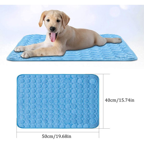 Stor Kjølematte 2 stk. Slitesterk Hundekjølematte Is Silke Hundematte Ideell for Hunder og Katter for å Holde seg Kule Denne Sommeren 40x50CM