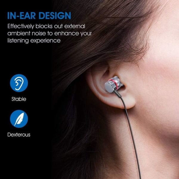 In-ear-headset i høj opløsning med mikrofonstøjreduktion
