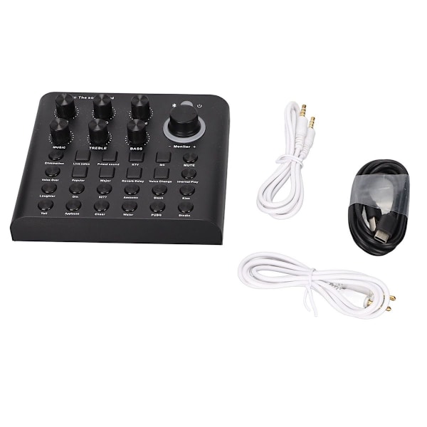 V8P live-ljudkort, one-touch mute, röstförändring, dubbla mikrofoner KLB