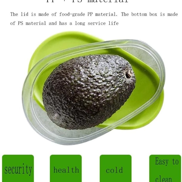 Avocado opbevaringsbeholder boks kreativ genanvendelig frugt og grøntsagssæt af KLB