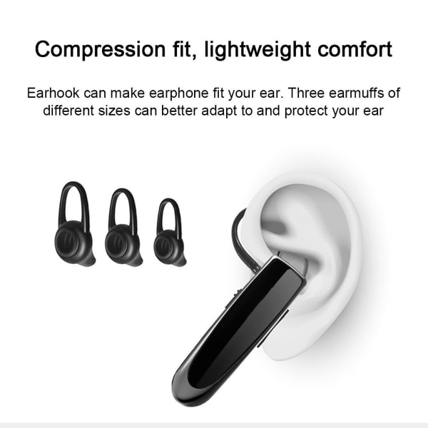 Nytt Bluetooth-headset V4.1 Trådløst headset Bluetooth Svart