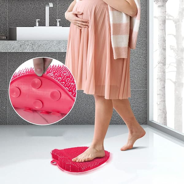 Fot Scrubber Dusch Större Bad Massage Pad, Silikon Sugkopp
