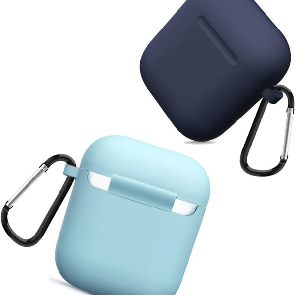 Airpods-skallbeskyttelsesdekselet er kompatibelt med den blå/marineblå