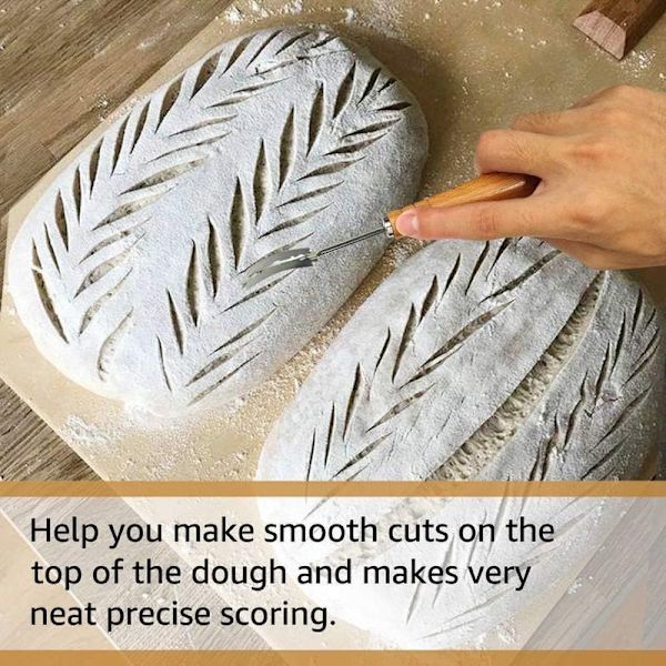 MENGZF Brød Lame, Dej Razor med 5 Blade, Brød Bager Cutter,