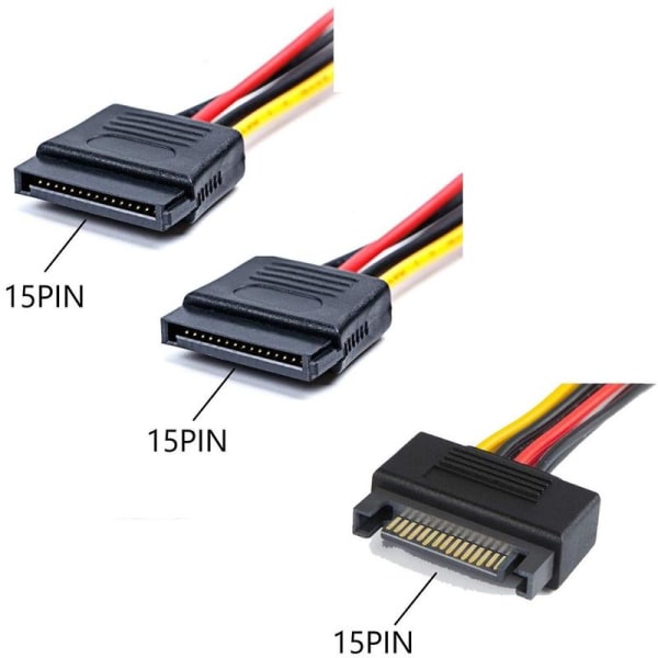 SATA 15-pinninen virtajohto, kaapelin luominen SATA 15-pinninen uros