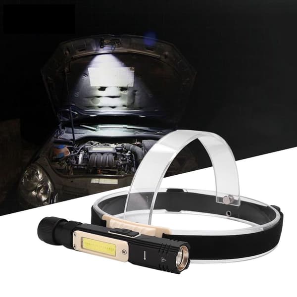 LED arbeidslys lommelykt XPG + COB 90° sammenleggbar + magnet KLB