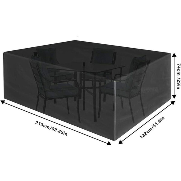 Stuetrekk, Oxford rektangulært bord for hagemøbler UV-beskyttelse (213 x 132 x