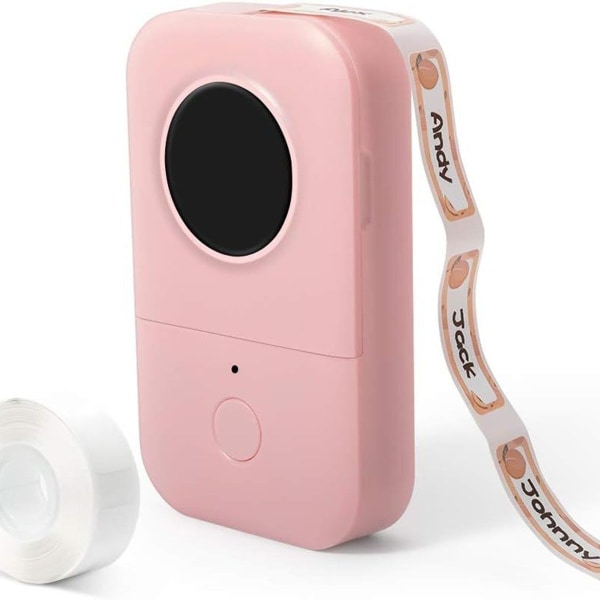 D30-tarratulostin - Kannettava Mini Thermal Bluetooth -tarratulostin vaaleanpunaisena