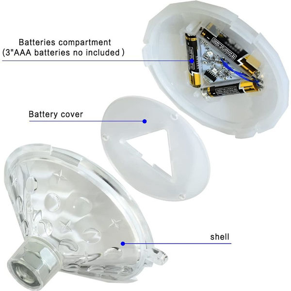 Underwater badlampa - vattentät LED-belysning för pool med flera lägen KLB