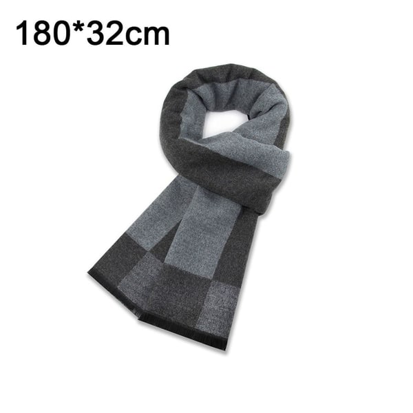 Checked fringe scarf. Men's soft long cotton scarf, model number jym08