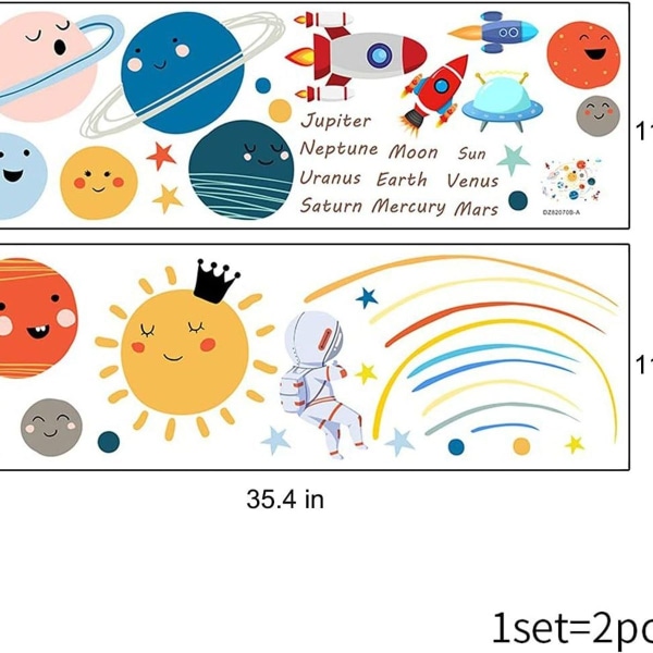 Space planet wallstickers for barnerom, baby og barnerom wallstickers, KLB