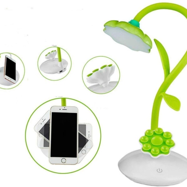 Dimbar LED-bordlampe for barn, nattbordslampe med berøringssensor, praksis KLB
