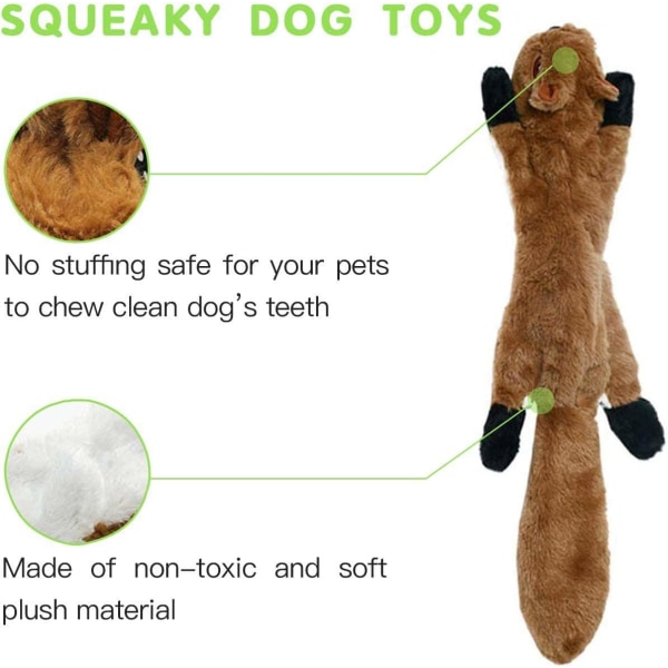 Overdådigt lydlegetøj Sæt med 2, Squeak Legetøj til hunde, Ustoppet sikkert tyggetøj, til hvalp, små hunde