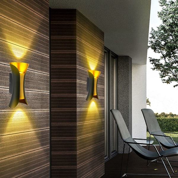 AC85-265V Moderne LED-vegglampe, Vanntett vegglampe for KLB