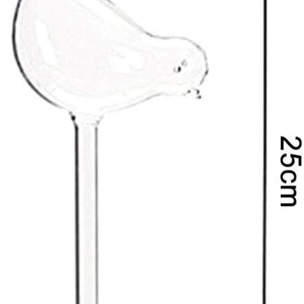 10 stk. selvvandende klare fugleformede glas kugler