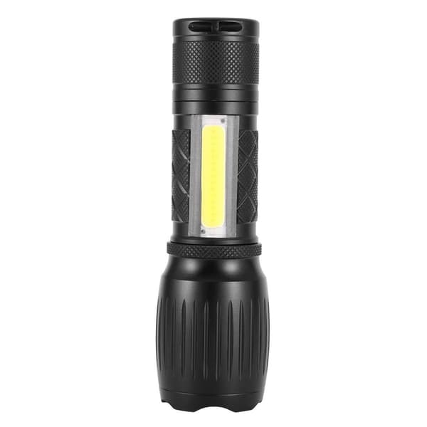 LED Mini Bærbar T6 + COB Superlys Zoom-Advarselsblinklys KLB