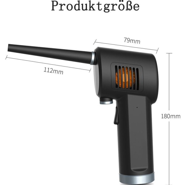 Elektrisk støvblæser luftstøvsuger tastaturstøvsuger PC-rengøring 6000mAh KLB