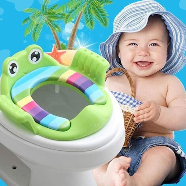 Badrumstillbehör Baby Toalett Träning Säte Barnsäkerhetssäte med Armstöd för KLB