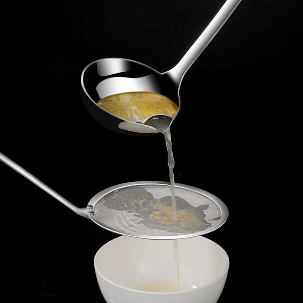 Premium rustfritt stål suppesleiv rustfritt stål lang plast stor