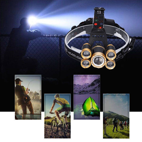 Högpresterande utomhus T6 LED 2400LM för jakt, cykling och camping KLB