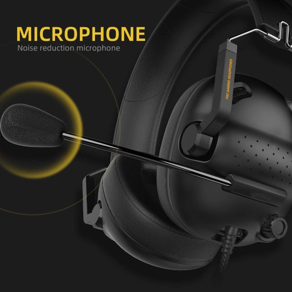Surround Sound Pro Gaming Headset med støyreduserende hodetelefoner