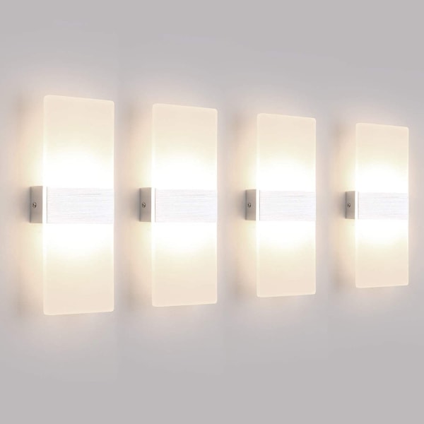 Sæt med 4 indendørs væglamper LED væglampe Kreativt design Dekorativt til soveværelse korridor Stue Hotelværelse