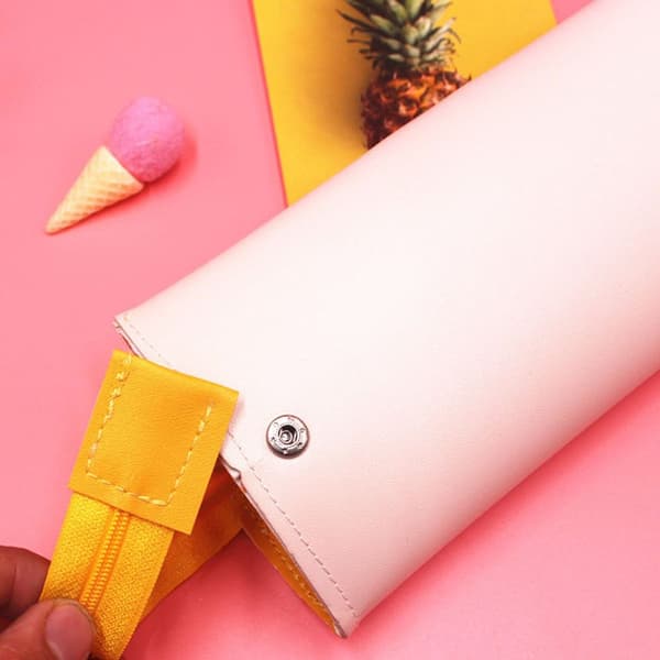 Sjov Live Monster Wide Open Foldable Pencil Case Pink KLB