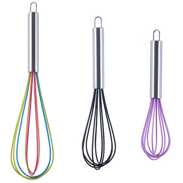 Vispsett | Non-stick, 12 tommers farge + 10 tommers svart + 8 tommers lilla KLB