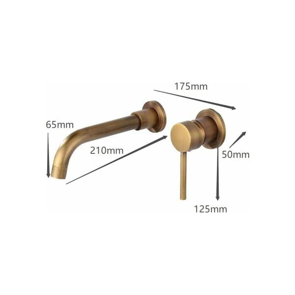Dold Brass Diskho Kranar Varm/Kall Blandare Kran, Borstad Brons KLB