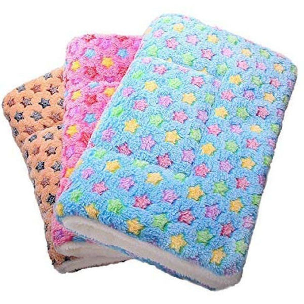 Fleece-koiranpeitto kissanpeitto superpehmeä lämmin ja pehmeä vaaleansininen KLB