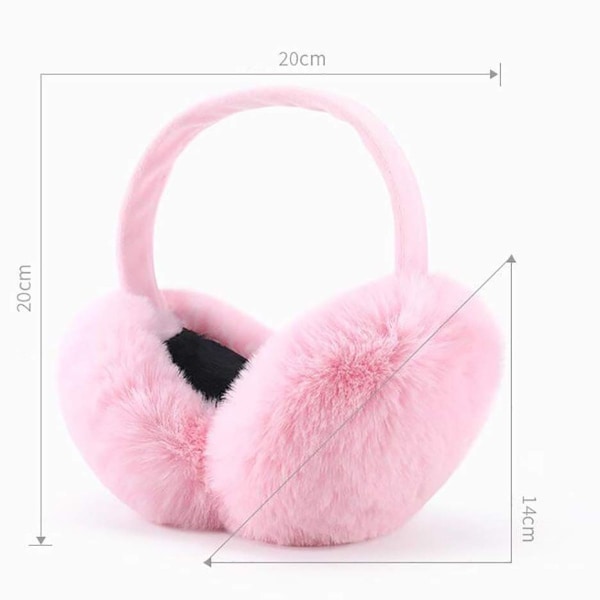 Women's winter ear warmers, plush ear muffs, foldable ear muffs