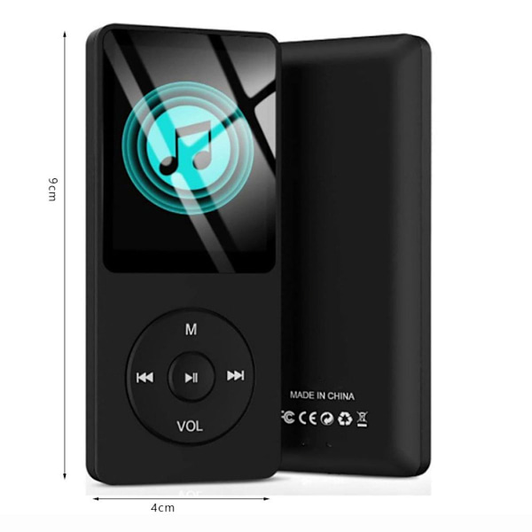 AGPTEK MP3-soitin Bluetooth 5.0 Sport 32 Gt 1,5 tuuman TFT-kuulokkeilla