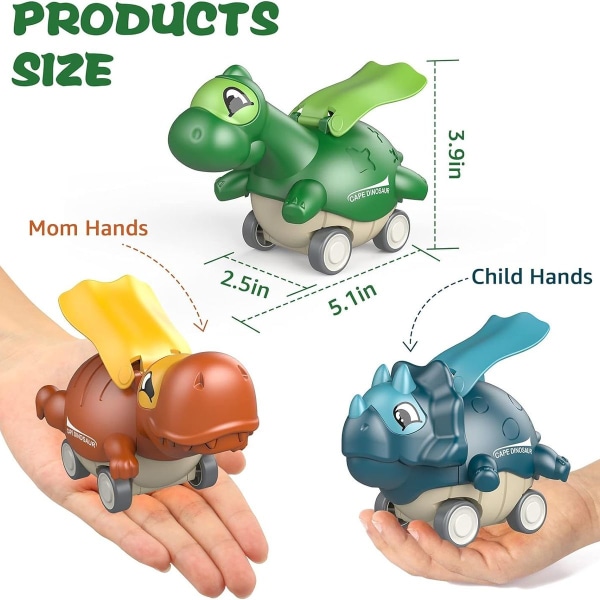 Dinosaur legetøj til drenge i alderen , presse og gå legetøjsbiler KLB