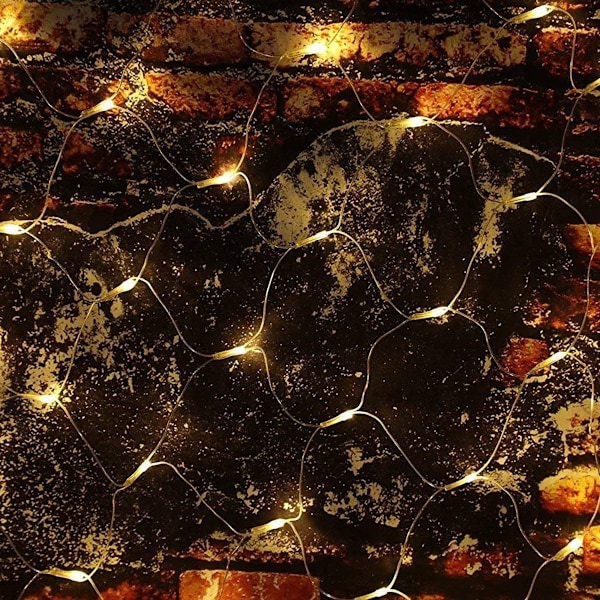 96 LED lys net lys gardin fe lys varm hvid dekorativ lys indendørs KLB