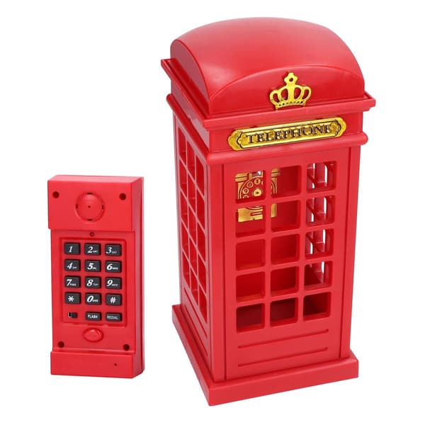 LED natlampe, retro stil, sød telefonboksform, USB KLB