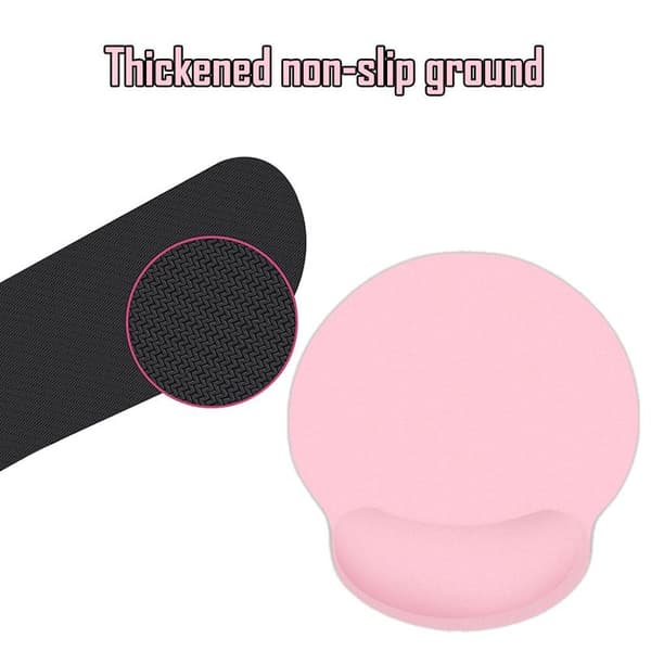 Musematte med håndleddstøtte, Memory Foam tastaturpute, Easy Pink