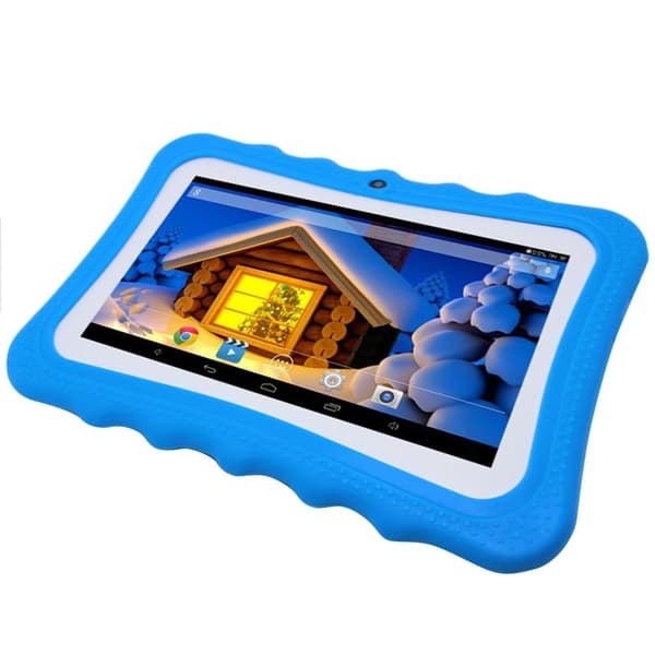 7\" Kids Tablet PC 8GB Quad Core Wi-Fi Tablet PC Pad med støtsikkert KLB